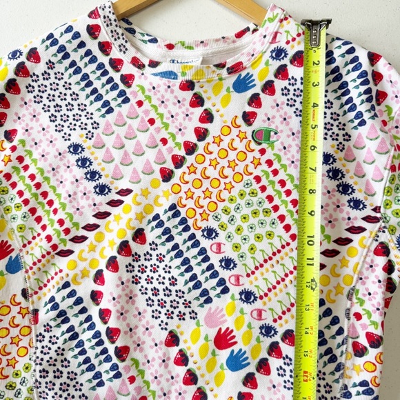 Champion x Susan Alexandra Fruit Eye Moon Reverse Weave Sweatshirt Medium - Picture 10 of 12